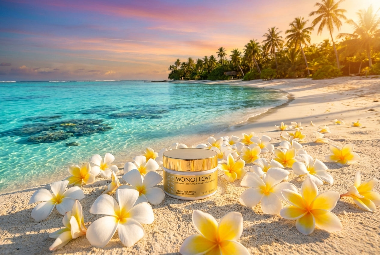 Plage tropicale tahitienne avec pot Maybe Paris