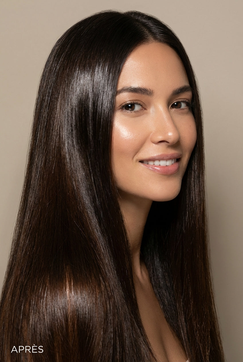 Cheveux réparés — après Maybe Paris